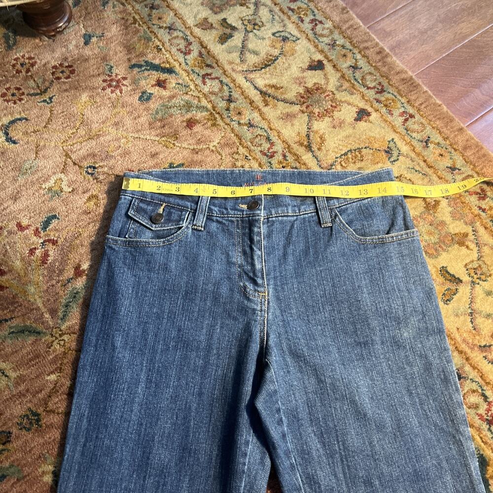 I.N.C. International Concepts Cuffed Dark Blue Mid Calf  Jeans Stretch 6 Y2K - Picture 6 of 11